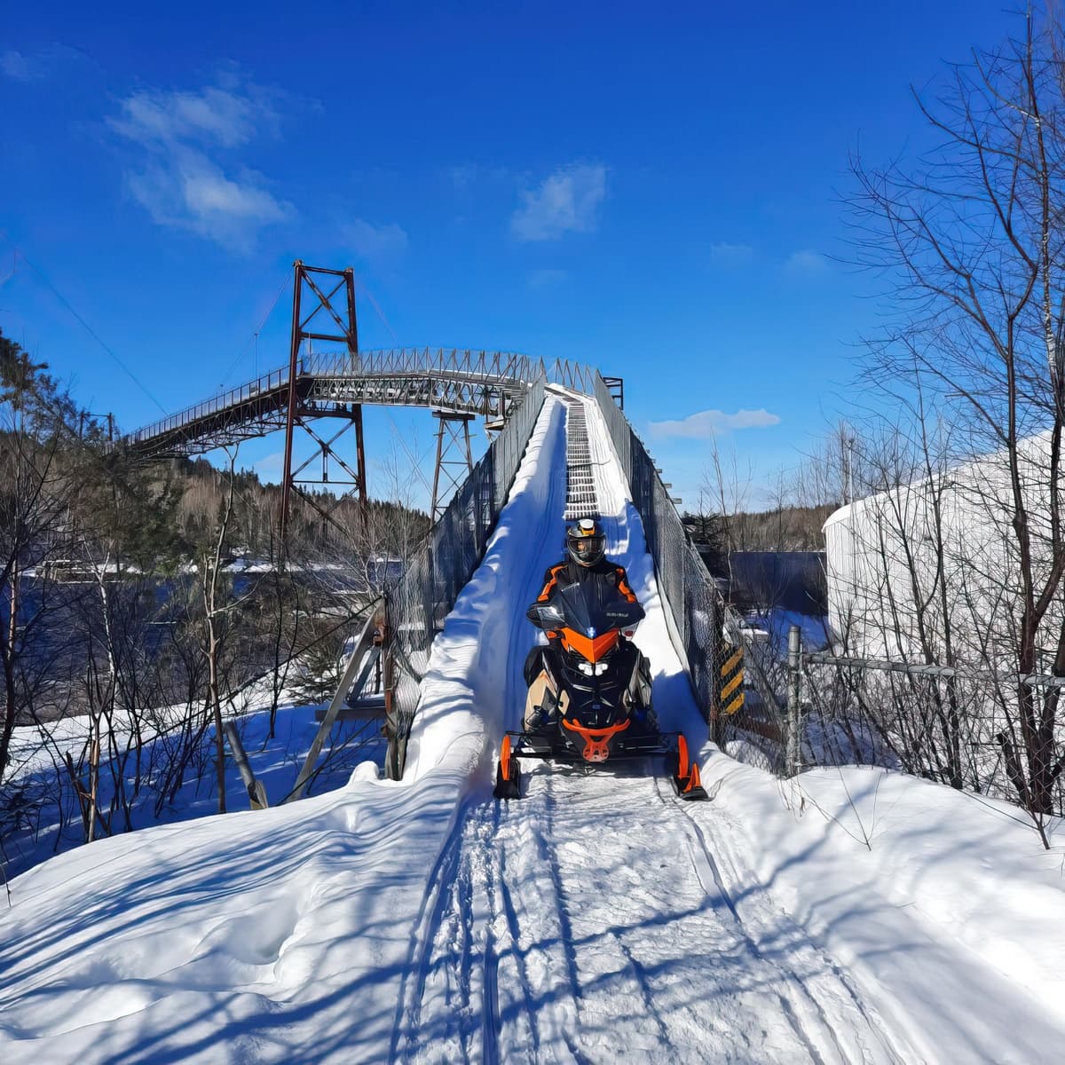 Unique Quebec Snowmobile Trail Infrastructures